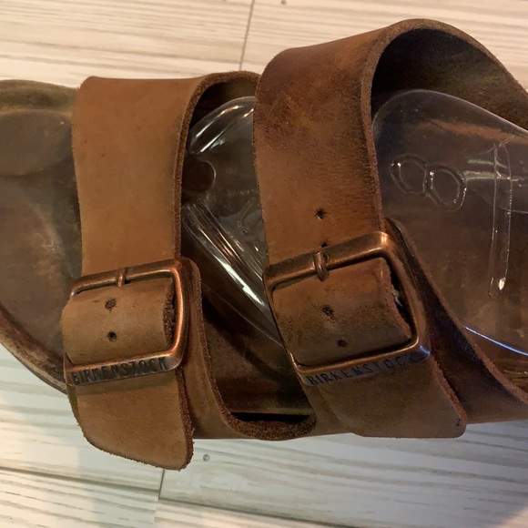 Birkenstock Arizona Brown Strap Sandals Sz 40 9 - Picture 3 of 9